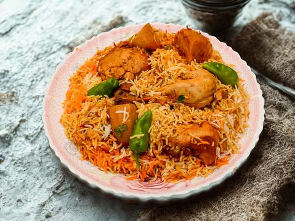 Andhra Fry Chicken Biryani